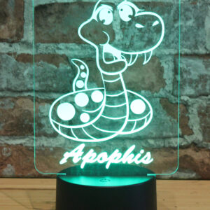 Personalisiertes RGB-LED Nachtlicht - Schlange Motiv mit Deinem Wunschname, individuelles Geschenk, Acrylglas