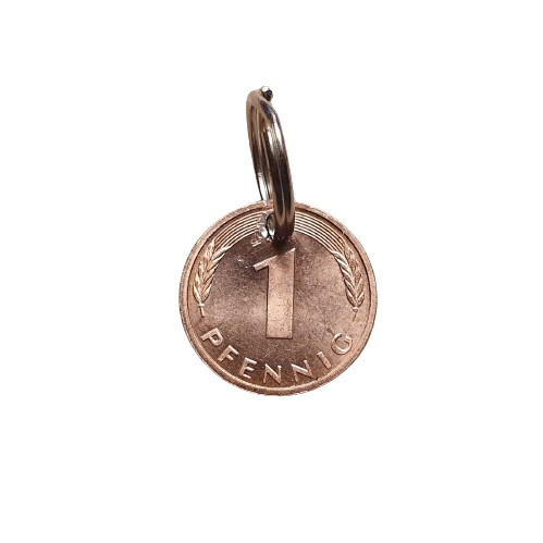 1994 1 Pfennig Schlüsselanhänger – Dein persönlicher Glücksbringer, Jubiläum, Geburstag, Münze, Glück, Ostern